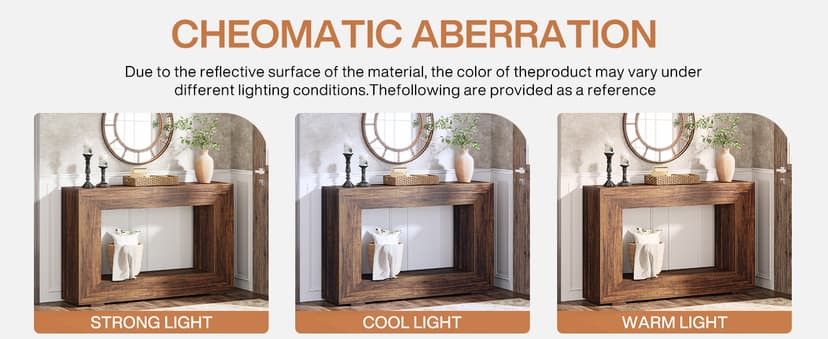 Tribesigns Farmhouse Console Table, 47 Inches Entryway Console Table with Storage, Industrial Hallway Accent Table for Living Room, Entrance