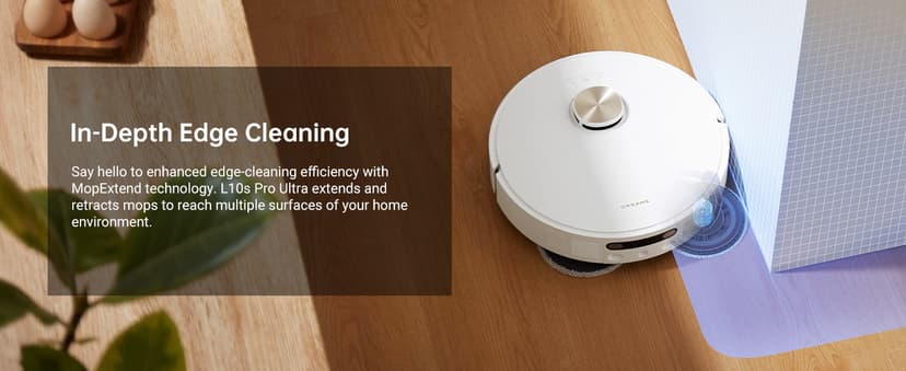 DREAME L10s Pro Ultra Heat Robot Vacuum and Mop Combo, Mop Extend, 7000Pa Suction, Auto Robot Care and Maintenance, 136°F Hot Water Mop Self-Cleaning, Obstacle Avoidance, Ideal for Hair, Carpets
