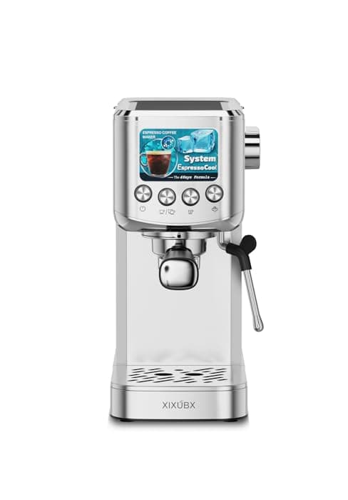 Espresso Machine, 20 BAR Pump Temperature Control, Compact Espresso Maker with Steam Milk Frother, Professional Coffee Makers for Home, Cappuccino, Latte, Gifts for Coffee Lover, Black