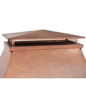 Sunjoy Outdoor Fireplace, Patio Wood Burning Fireplace with Steel Chimney, Mesh Spark Screen Doors, Fire Poker, and Removable Grate, Copper and Black