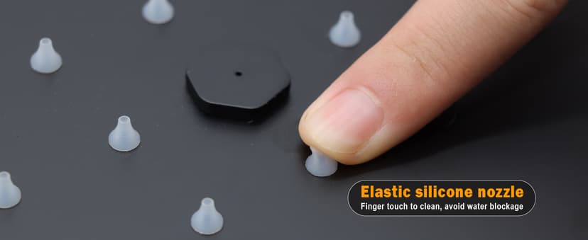 HOMEDEC Double Shower Heads Full Body Shower System with 6pcs Body Jets, 3-in-1 Function 14x20inch and 6inch Showerheads, Rainfall Shower System, Black