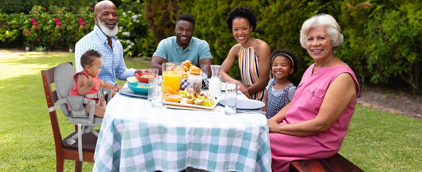 YOLEO Baby High Chair Booster Seat for Dining Table, Adjustable Height Travel Foldable High Chairs with Tray