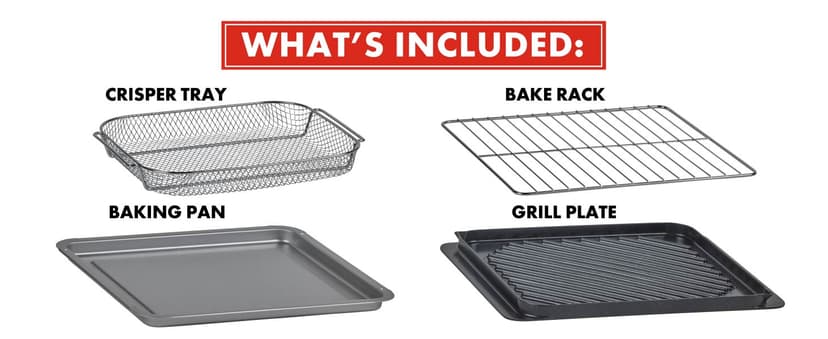 Emeril Lagasse Extra Large French Door Air Fryer Toaster Oven Combo, 24 Cooking Functions and Digital Controls, 7 Accessories Included, Stainless Steel Finish, 26QT Capacity