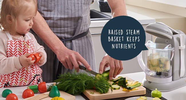 BEABA Babycook Solo 4 in 1 Baby Food Maker, Puree Steamer and Blender for Purees, Grinder with Auto Steam Cooking, Lrg Capacity 4.5 Cups 27 Servings in 20 Mins, Oat