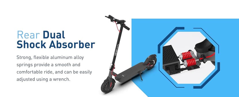 Hiboy S2/S2 Pro/S2 MAX Electric Scooter, 350-500W Motor, 8.5"-10" Solid Tires, 17-40.4 Miles Range, 19 Mph Folding Commuter Electric Scooter for Adults (Optional Seat)