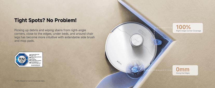 Mova P50 Pro Ultra Robot Vacuum and Mop, 19,000Pa Suction with Anti-Tangle Brush, Removable & Liftable Mop for Carpet & Floor, 167℉ Mop & Washboard Self Drying & Cleaning, Auto Empty & Refill