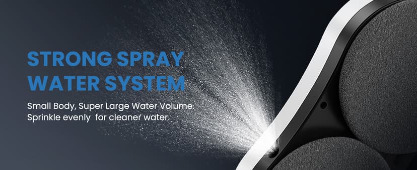 Portable Window Cleaning Robot, Ultrasonic Dual Spray,3000Pa Suction Power, Window Cleanner with Intelligent Edge Detection, Infrared Remote Control