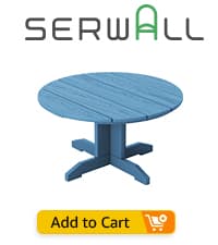 SERWALL Foldable Adirondack Chair Set of 4 for Patio Garden Outdoors Fire Pit-Ocean Blue