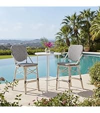 PURPLE LEAF 12' X 20' Outdoor Hardtop Gazebo for Patio Galvanized Steel Double Roof Permanent Canopy Teak Finish Coated Aluminum Frame Pavilion Gazebo with Netting and String Lights