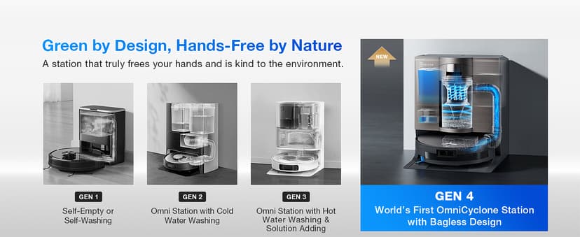 ECOVACS DEEBOT X11 OmniCyclone Robot Vacuum and Mop, PowerBoost Charging, OZMO Roller 2.0 Instant Self-Washing Mop, 19,500Pa Suction, Bagless OmniCyclone Station, AIVI 3D Smart Navigation