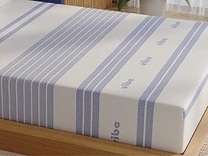 Vibe Gel Memory Foam Mattress, 12-Inch CertiPUR-US Certified Bed-in-a-Box, King, White