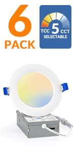 16 Pack Led Recessed Light 4 Inch,Adjustable Eyeball Gimbal, LED Recessed Lighting with Junction Box 9 Watts 750Lm Dimmable Ceiling Light ETL Listed (2700K/3000K/3500K/4000K/5000K Option)