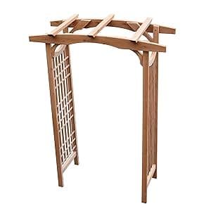 Solid Fir Wooden Garden Arch Premium Outdoor Trellis for Climbing Plants, 83.12”H×59”W×29.75’’D, Also can be Used for Wedding and Party Decoration