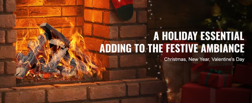 VEVOR 8 Pcs Oak Logs, Gas Fireplace Ceramic Logs for Fire Place, Heat-Resistant Wood Log Gas Realistic Logs, Stackable Wood Branches for Gas Fireplace, Firebowl Indoor or Outdoor