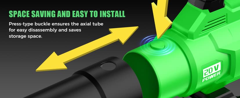 Cordless Leaf Blower – 3-Speed Settings, 580 CFM / 160 MPH Powerful Electric Blower with 2 × 4.0Ah Batteries and Charger, Ideal for Lawn Maintenance, Yard Work, and Garage Cleanup