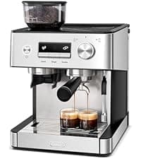 Gevi 10-Cup Coffee Maker with Built-in Burr Grinder, Programmable Timer, 1.5L Water Tank, Reusable Filter & Warming Plate – Drip Coffee Machine for Fresh Ground Coffee