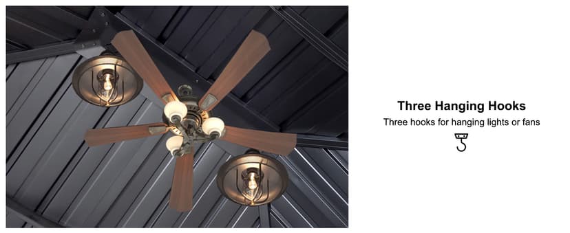 PURPLE LEAF 12' X 14' Patio Hardtop Gazebo Double Top Outdoor Screen House Aluminum Solarium Backyard Sun Room with Detachable Windows