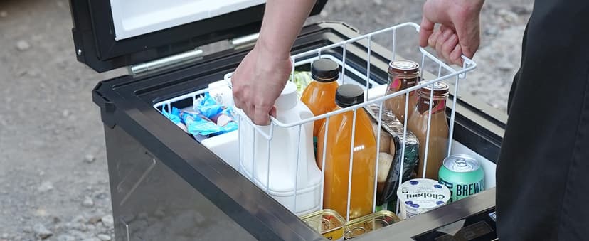 ICECO APL55 Dual Zone Portable Refrigerator Bluetooth Controlled, 55 Liter 12v refrigerator with SECOP Compressor, DC 12/24V, AC 110-240V, for Truck, Car and Home, -4℉~68℉(Silver)