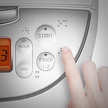 TOSHIBA Rice Cooker 6 Cup Uncooked – Japanese Rice Cooker with Fuzzy Logic Technology, 7 Cooking Functions, Digital Display, 2 Delay Timers and Auto Keep Warm, Non-Stick Inner Pot, White