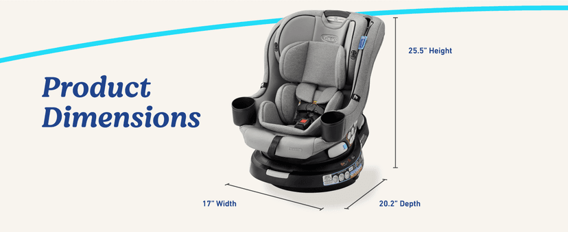 Graco EasyTurn 360 2-in-1 Convertible Car Seat, 360 Degree Rotating Infant to Toddler Rotating Car Seat, 2 Modes Forward and Rear Facing, Slim Design, Solae