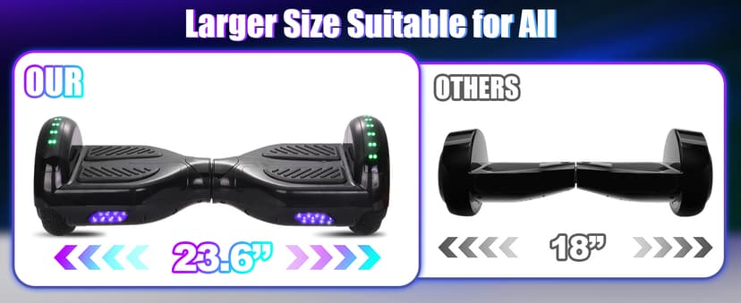 Self Balancing Scooters with Bluetooth & Corlorful LED Lights, Gifts for Kids & Adults & Girls & Boys, for All Ages