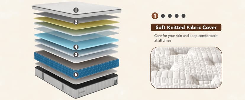 DIGLANT California King Mattress, 14Inch Cooling Gel Memory Foam Hybrid Mattress with Pocket Springs, Medium Plush Feel, White