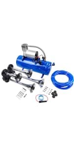 Medium Duty Onboard Air System/Kit 150 PSI Compressor 12V With 2.5 Gallon (9.5 Liter) Train/Air Horn Tank