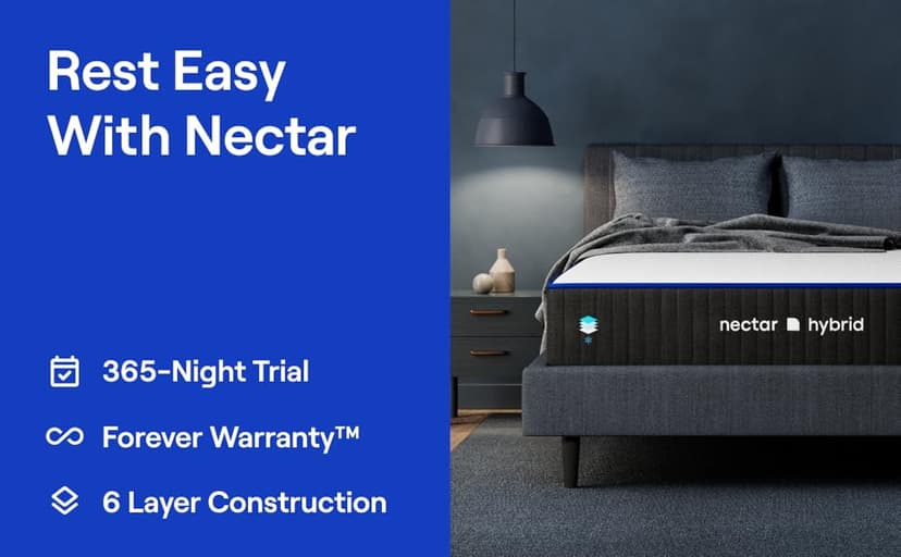 Nectar Hybrid California King Mattress 12 Inch - Medium Firm Gel Memory Foam - Steel Springs - Cooling Technology - 365-Night Trial - Forever Warranty