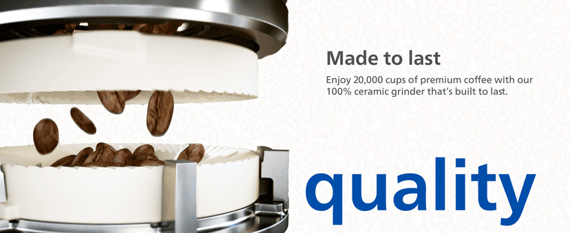 PHILIPS Series 2300 Fully Automatic Espresso Machine - 4 Hot Drinks, Fast Clean, 40% Quieter SilentBrew, Aquaclean Filter, Matte Black (EP2330/10)