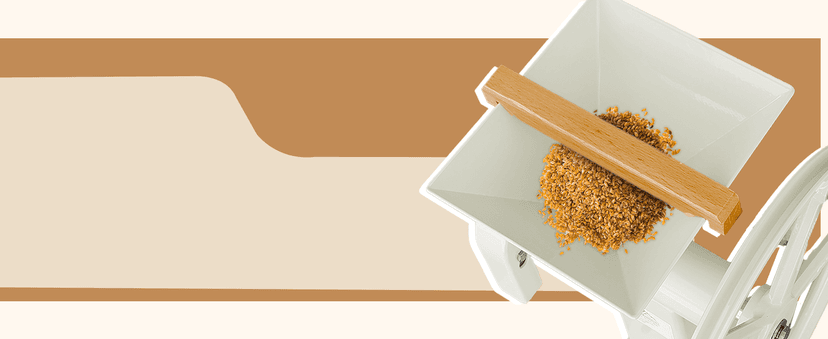 Manual Hand Grain Mill White | Heavy-Duty Hand Operated Food Grinder for Wheat, Corn, Oats, Coffee Beans, Rice & Dry Grains | Hand Crank Kitchen Flour Mill for Home, Camping, Survival & Everyday Use