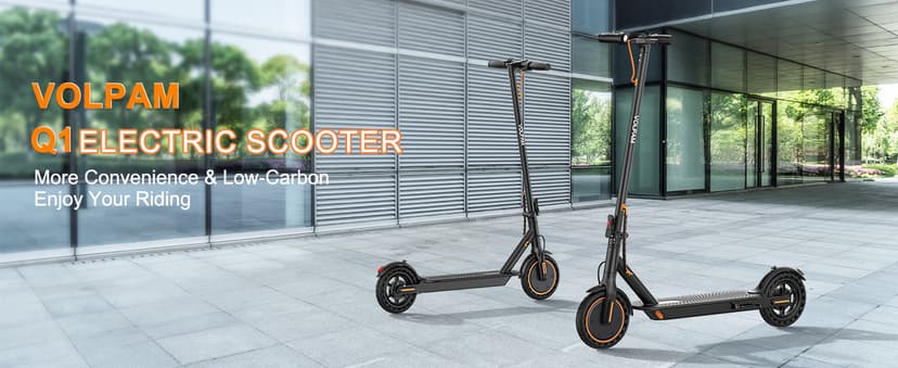 VOLPAM Electric Scooter, 350W/500W, 8.5"/10" Tires, 12/21/28 Miles Range, 16/19/22Mph, Folding E-Scooter with Dual Braking