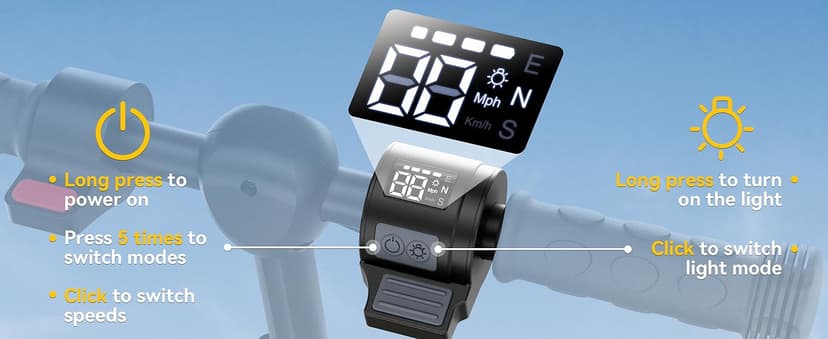 4-Wheel Electric Scooter for Kids w/250W Brushless Motor, Up to 10 MPH & 8.5 Miles, Rainbow Lights, LED Display, 5 Speed & Adjustable Balance, Foldable Kids Electric Scooter, UL 2272 Certified