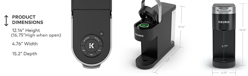 Keurig K-Slim Single Serve K-Cup Pod Coffee Maker, Multistream Technology, 3 Brew Sizes, Slim and Sleek Design, 46oz Removable Reservoir, White