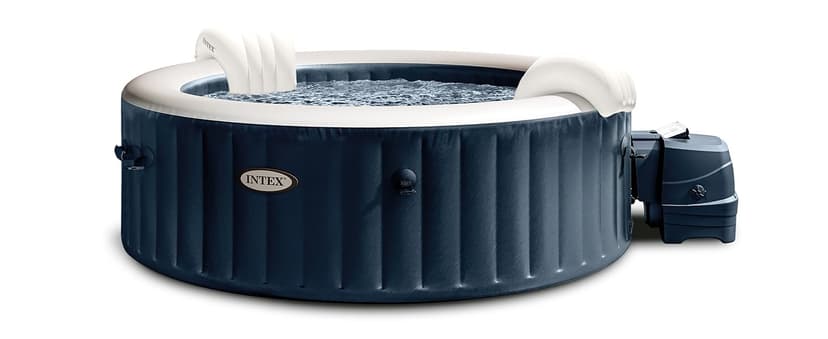 INTEX 28431EP PureSpa Plus Bubble Massage Spa Set: Includes Energy Efficient Spa Cover – 2 Contoured Headrest – LED Light – 6 Person Capacity – 85" x 28"