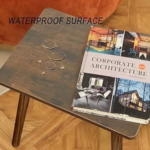 AWASEN Side Table, Small Wood End Table Living Room, Mini Bed Side Table Modern Accent Nightstand with Solid Wood for Bedroom Office Small Spaces, Rustic Brown