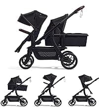 Momcozy ClickGo Lightweight Stroller, Compact Travel Stroller for Airplane with One-Click Fold, Baby Stroller and Toddler Stroller with Large Canopy for Kids from 0 Months, Extendable UPF50+ Canopy