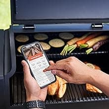 Origin-580 Wood Pellet Smoker Grill - A.I. Powered and WiFi Grill with PID controller, BBQ Grill 580 sq.in Cooking Area, Meat Probe, 8-in-1 Outdoor Smoker