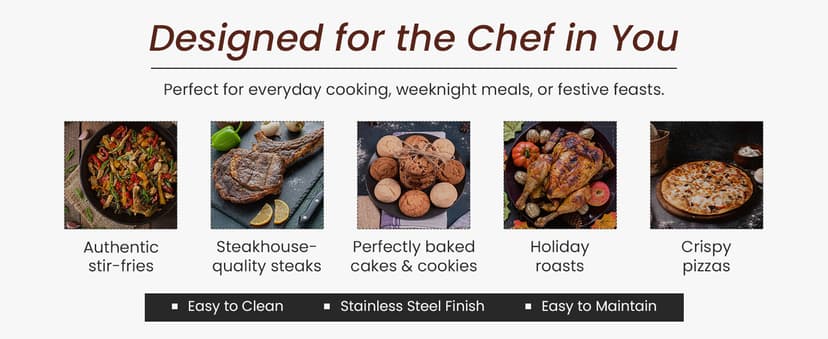 RRG361TS 36" Gas Range, 5 Sealed Burners, 4.3 cu. Ft. Capacity, Freestanding Slide-in Convection Oven, Easy Reach Racks, Clock and Timer, Stainless Steel