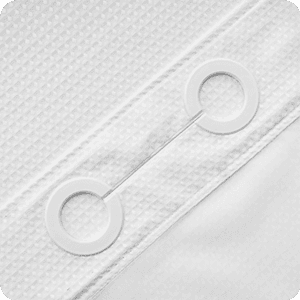 Heavyweight No Hooks Required Dotted Waffle Weave Shower Curtain with Snap in Liner - 71W x 74H,Hotel Grade,Spa Like Bath Curtain,Cream