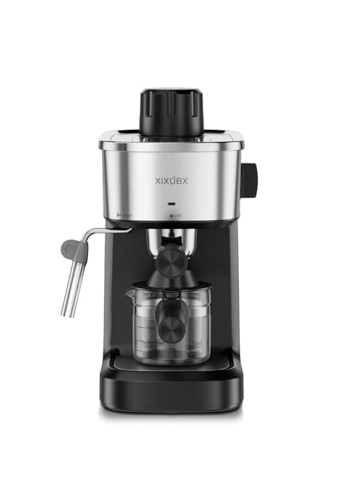 Espresso Machine 20 Bar with Milk Frother, Stainless Steel Coffee Maker with 42 oz Removable Water Tank for Cappuccino, Latte&Cold Brew, Home&Office, Silver