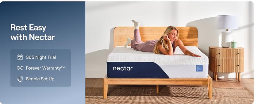 Nectar Classic 12” Queen Mattress - Medium Firm - Contouring Memory Foam - Cooling Top Layer - Support & Pressure-Relief - Mattress in a Box - 365-Night Trial & Forever Warranty