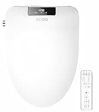 Bidet Toilet Seat Round, Unlimited Warm Water, Heated Toilet Seat, Warm Air Dryer, Rear and Feminine Washing, Soft Closed Toilet Lid, Night Light, Smart Toilet Seat with Bidet Requires Outlet