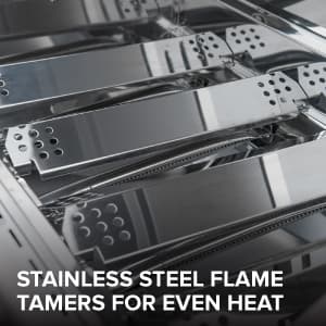 Nexgrill 4-Burner Propane Gas Grill in Stainless Steel with Side Burner, 60000BTUs, 626 sq. in. Cooking Space, Perfect for Outdoor Cooking & Grilling, Patios, BBQ, Backyards, Silver, 720-0830H