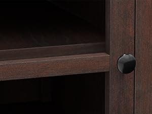 HIFYOBRO 24''Tall End Table with Charging Station, Adjustable Shelf, Storage Side Table,21" Large Nightstand for Living Room, Bedroom,Espresso