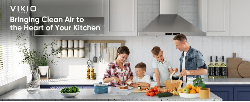 Wall Mount Range Hood 30 inch, 580 CFM, Ducted/Ductless Convertible, Stainless Steel Kitchen Vent Hood with 3-Speed Fan and LED Lights