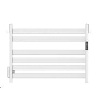 Electric Towel Warmer, 18.35" W x 22.8" H Wall-Mounted Towel Heater with Built-in Timer, Waterproof Aluminum Towel Warmer for Bathroom, Support Plug-in and Hardwired, Black, K3-R-B