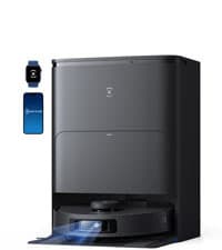 ECOVACS DEEBOT X8 PRO OMNI Robot Vacuum and Mop, 18000Pa, OZMO ROLLER Instant Self-Washing Mopping, 167℉ Hot Water Mop Washing, Auto Cleaning Solution Adding, Hot Air-Drying, Self-Emptying, Black