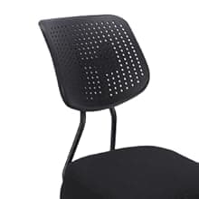 Ergonomic Kneeling Chair with Back Support, Ergonomic Kneeling Tool with Brake and Smooth Gliding Casters, Adjustable Stool for Home and Office, Posture Chair to Relieve Back Pain, Black Linen