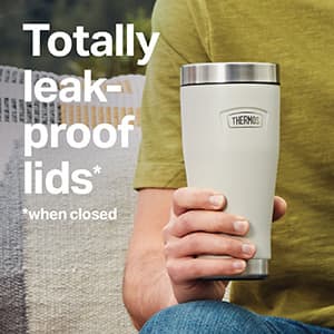 THERMOS ICON SERIES, Stainless Steel Tumbler, Matte Stainless Steel, 16 oz