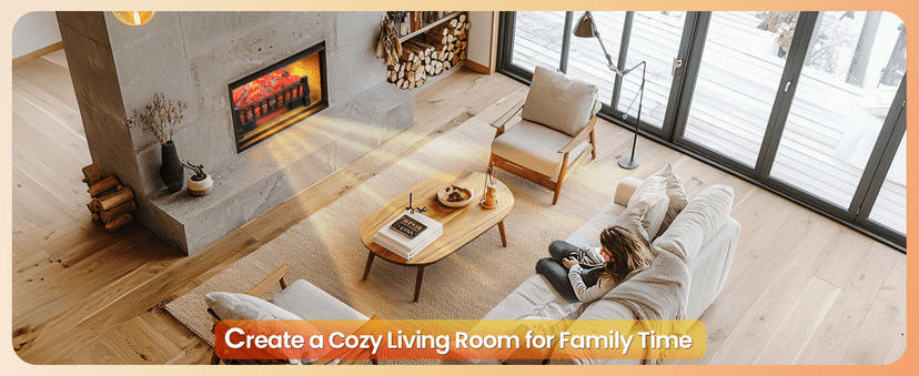 Electric Fireplace Logs Inserts Heater with Infrared Remote Controller 5 Flame Brightness 24 H Timer Overheating Protection for Home and Office Decor Black